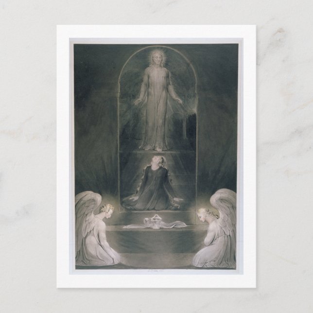 Mary Magdalene vid Sepulcher, 1805 (w/c och p Vykort (Framsida)