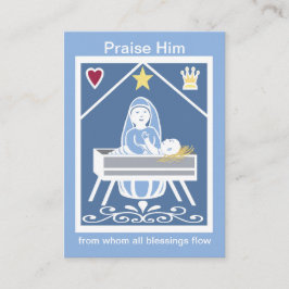 Mary Magnificat Prayer Card Visitkort