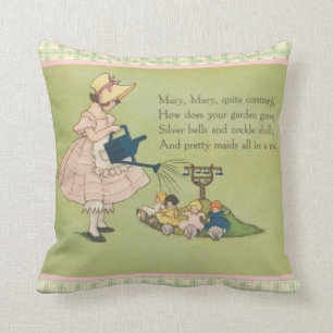 Mary Mary ganska kontrast mot Nursery Rhyme Kudde