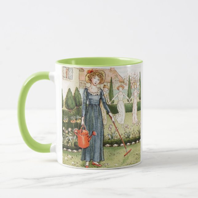Mary Mary Quite Contrary-Mugg • Kate Greenaway-kon Mugg (Vänster)