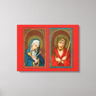 Mary, Mater Dolorosa & Jesus, Ecce Homo Canvastryck