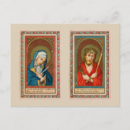 Mary, Mater Dolorosa & Jesus, Ecce Homo Vykort