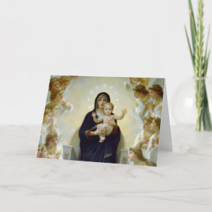 Mary med änglar - Regina Angelorum Helgkort