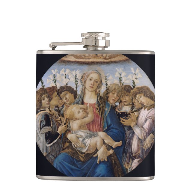 Mary med barnet och sjungande änglar vid fickplunta (Framsidan)