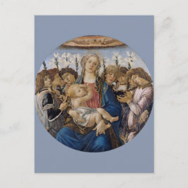 Mary med Child och Singing Änglar av Botticelli Vykort