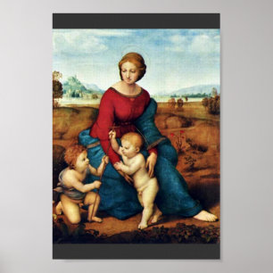 Mary med Kristusbarnet och John The Baptist Poster