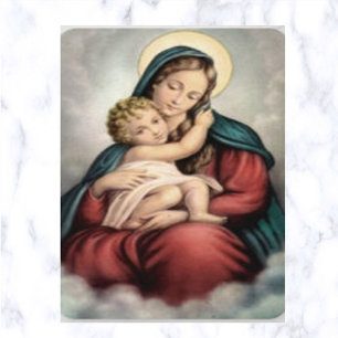 Mary Mor of God Prayer Card Visitkort
