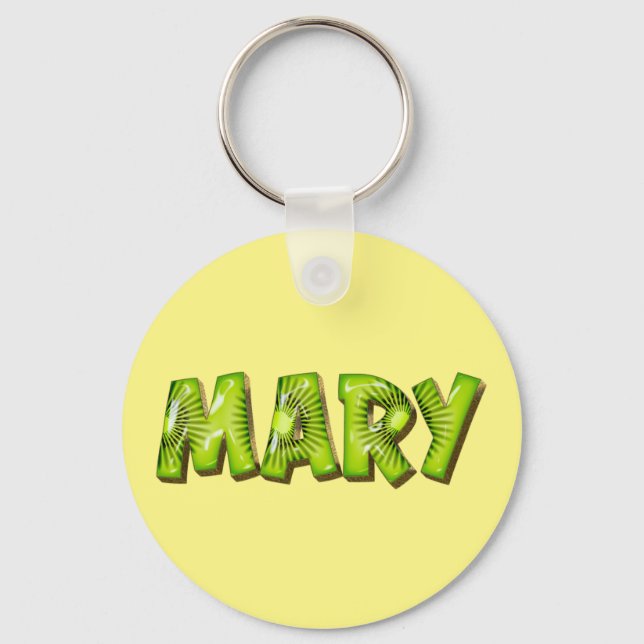 Mary Name Kiwi Design Schlüsselanhänger Nyckelring (Framsida)