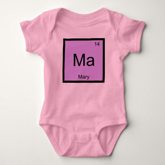 Mary Namn Kemi Element Periodiska Systemet Tee Shirt (Framsida)
