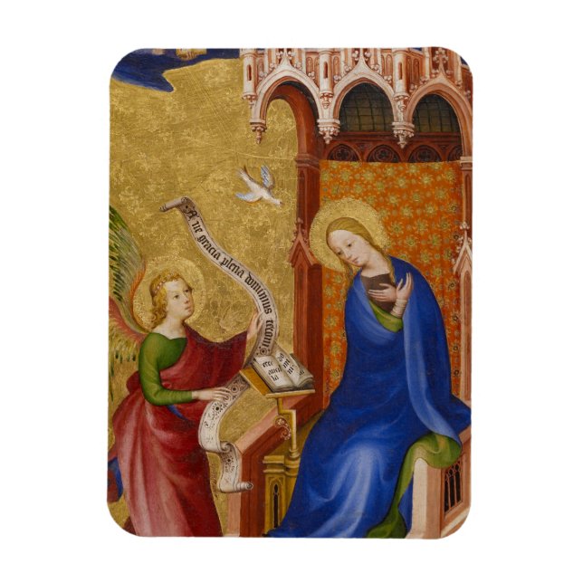 Mary och Angel of Annunciation Magnet (Vertikal)
