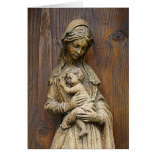 Mary och Baby Jesus Hälsningskort