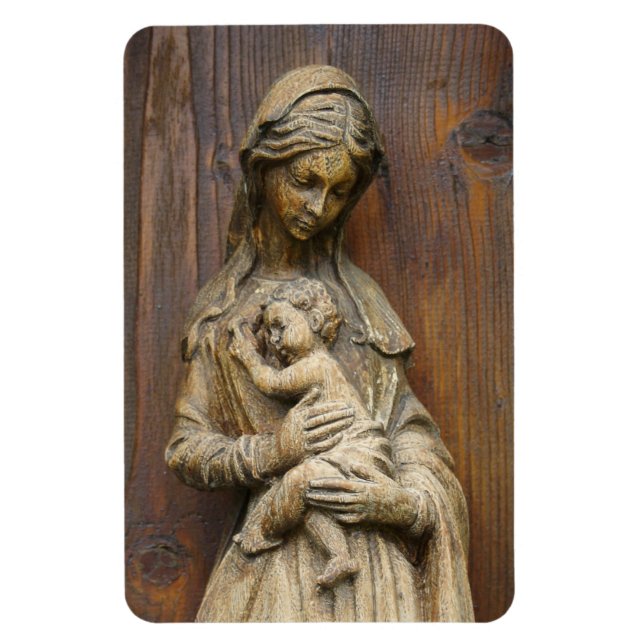 Mary och Baby Jesus Magnet (Vertikal)