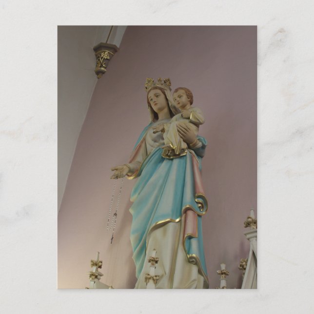 Mary och Baby katolska kyrkan Vykort (Framsida)
