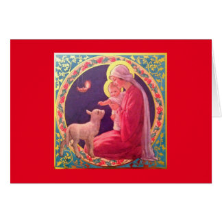 Mary och babyen Jesus Hälsningskort