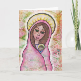 Mary och babyJesus julkort Helgkort