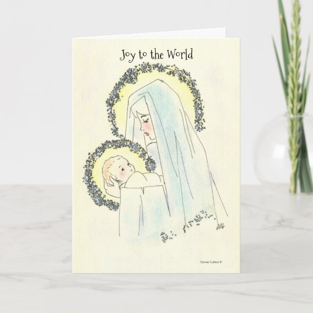 Mary och Child Jul Card Helgkort (Framsida)