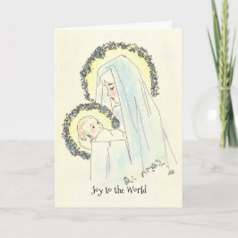 Mary och Child Jul Card Helgkort