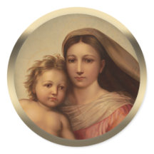 Mary och Jesus barn Sistine madonna Prang CC0970