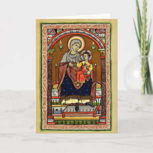 Mary och Jesus Helgkort