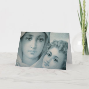 Mary och Jesus jul Helgkort