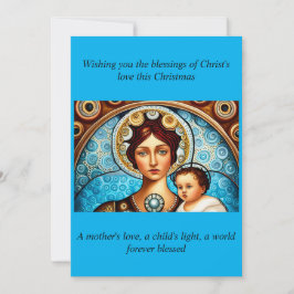 Mary och Jesus julkonst och citat Julkort