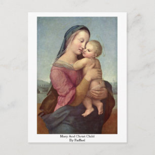 Mary och Kristus Child by Raffael Vykort