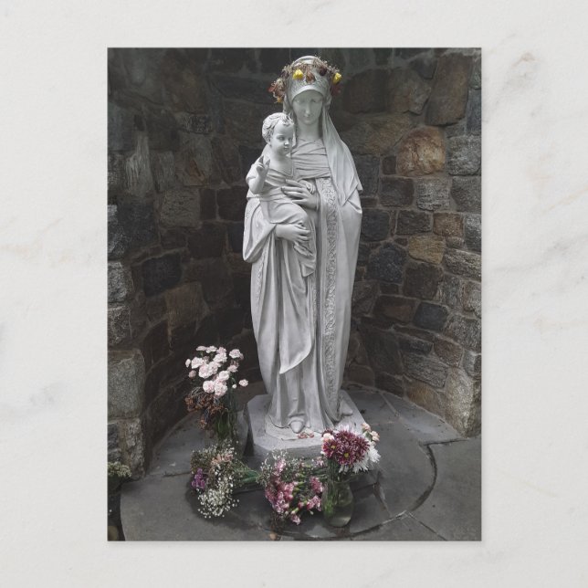 Mary och Kristus Child Vykort (Framsida)