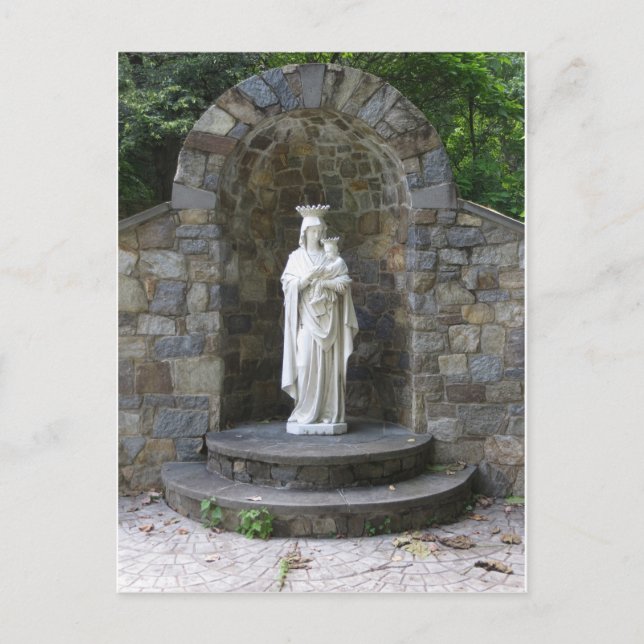 Mary och Kristus Child Vykort (Framsida)