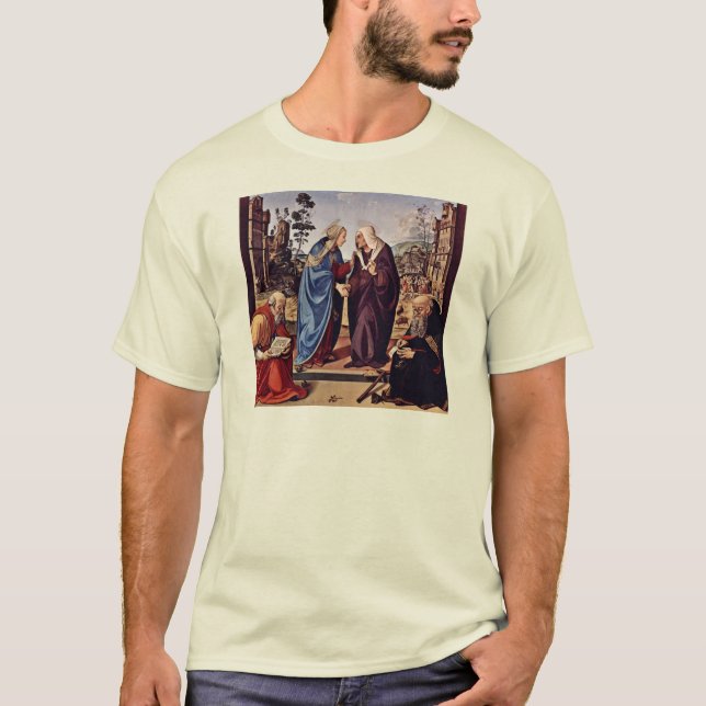Mary och St. Elizabeth St Nicholas och St. Anthon T-shirt (Framsida)