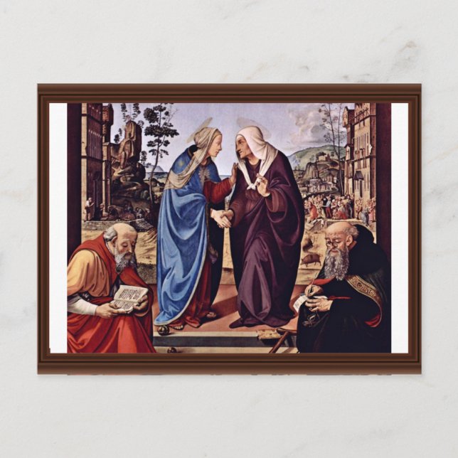 Mary och St. Elizabeth St. Nicholas och St. Anthon Vykort (Framsida)