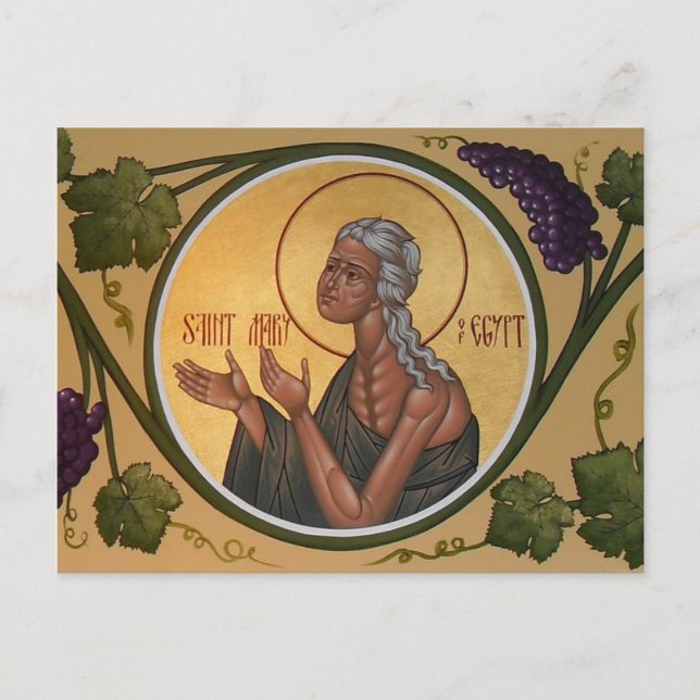 Mary of Egypten Prayer Card Vykort (Framsida)
