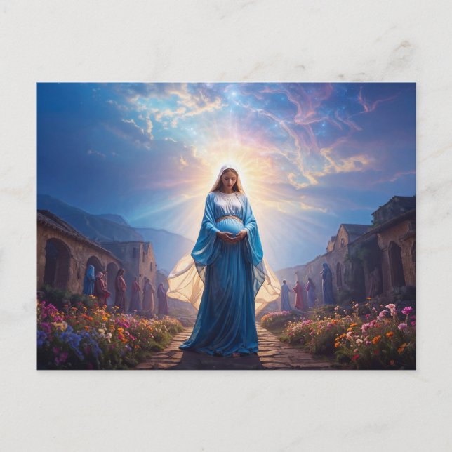 Mary of Nazareth Walking Alone Vykort (Framsida)