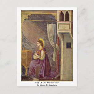 Mary of the Annunciation av Giotto Di Bondon Vykort