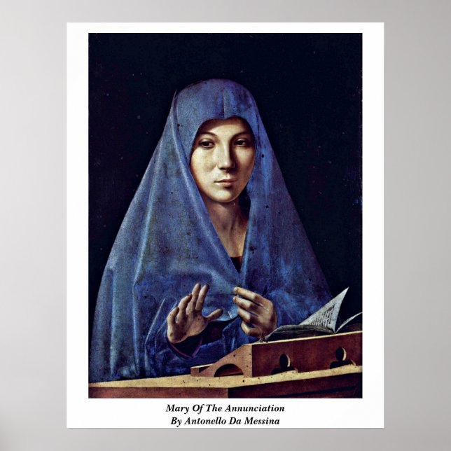 Mary of the Annunciation by Antonello Da Messina Poster (Framsidan)