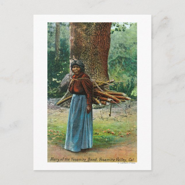 Mary of the Yosemite Natives Carries Vykort (Framsida)