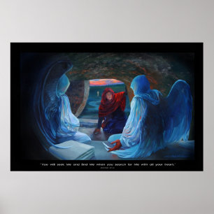 Mary på graven av Kristus Poster
