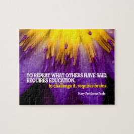 Mary Pettibone Poole Inspirational Quote "Brains" Pussel