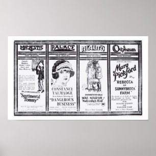 Mary Pickford Mae MarshConstance Talmadge annons Poster