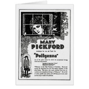 Mary Pickford Pollyanna annonseringkort Hälsningskort
