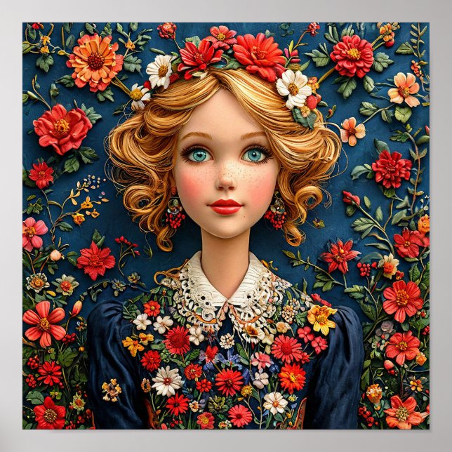 Mary Poppins tecknad konst Poster (Framsidan)