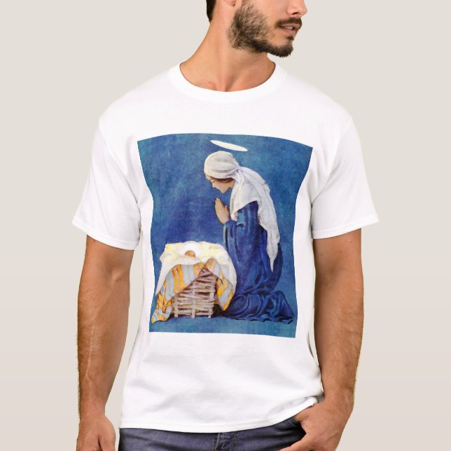 Mary Praying och Baby Jesus Tee (Framsida)