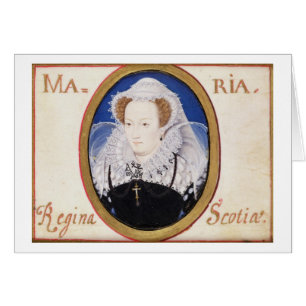 Mary Queen of Scots (1542-87) (gouache on vellum) Hälsningskort