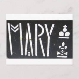 Mary Queen of Scots logotyp i staket vid Provand's Vykort