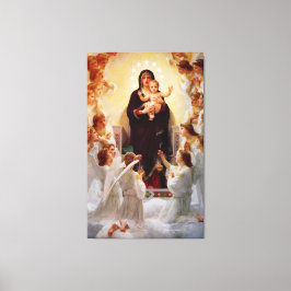 Mary Queen of the Änglar Jesus Canvastryck