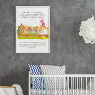 Mary Quite Contrary med Skrift Poster