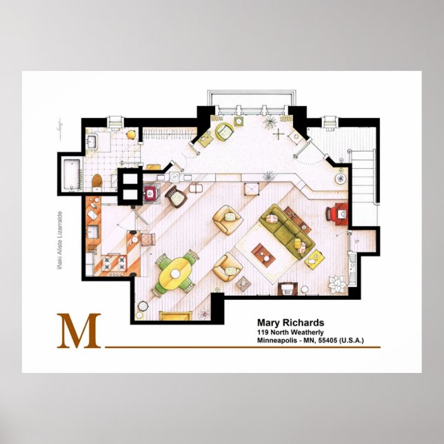 Mary Richards apt från Mary Tyler Moore Show Poster (Framsidan)