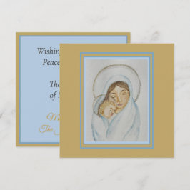 Mary’s Mantle & Child Christmas Flat Card Julkort