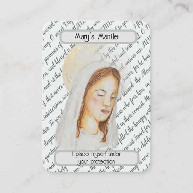 Mary’s Prayer Card Visitkort (Framsida)