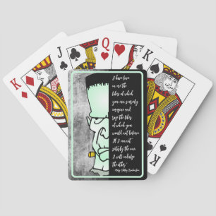 Mary Shelley Kärlek och ilska Frankenstein Citat Casinokort
