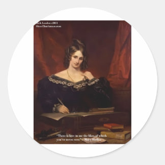 Mary Shelly "Kärlek Aldrig Seen" presentationer oc Runt Klistermärke